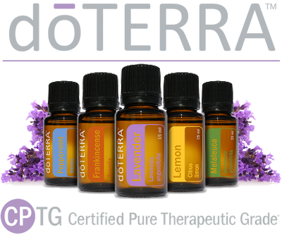 doTERRA aromatherapy bottles, various scents displayed