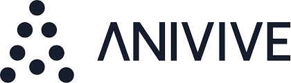 Anivive logo with dotted triangle design
