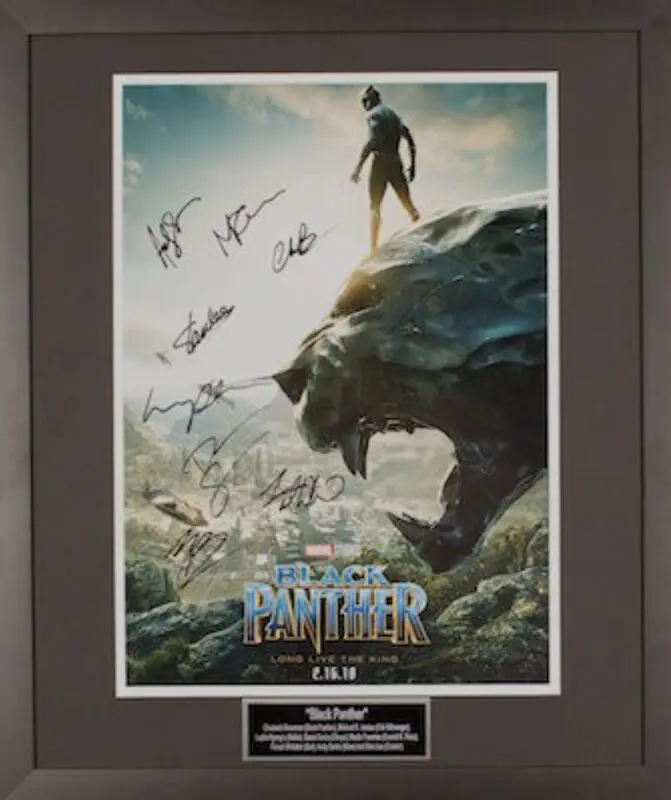 Autographed "Black Panther" promotional display